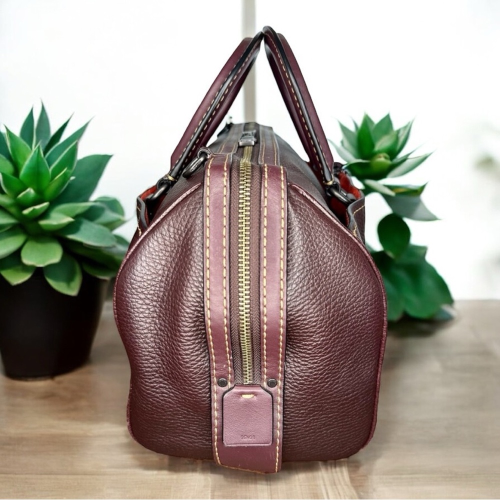 COACH OXBLOOD ROGUE SATCHEL BAG IN GLOVETANNED PEBBLE LEATHER SUEDE LINED FRENCH - Picture 3 of 16
